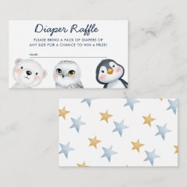 Cute Little Arctic Diaper Baby shower Informatiekaartje