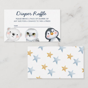 Cute Little Arctic Diaper Baby shower Informatiekaartje