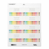 Cute Little Artist Crayon Fun Rainbow-adres Etiket (Full Sheet)