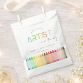 Cute Little Artist Crayon Fun Rainbow Baby shower Bedankzakje (Geknipt)