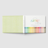 Cute Little Artist Crayon Fun Rainbow Baby shower Gastenboek (Volledig)