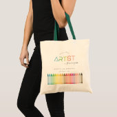 Cute Little Artist Crayon Rainbow Ant Age Birthday Tote Bag (Voorkant (product))