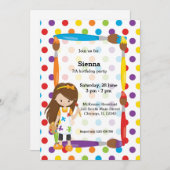 Cute Little Artist Kaart (Voorkant / Achterkant)