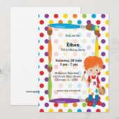 Cute Little Artist Kaart (Voorkant / Achterkant)