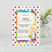 Cute Little Artist Kaart (Staand voorkant)