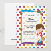 Cute Little Artist Kaart (Voorkant / Achterkant)