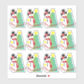 Cute Little Artsy Snowman Sticker (Vel)