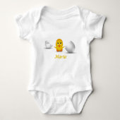Cute Little Baby Chick Jouw naam Romper (Voorkant)