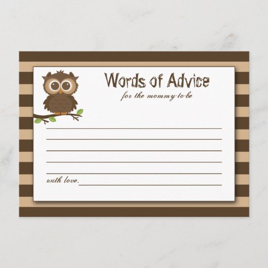 Cute Little Baby Owl | Advies van de Baby shower e (Voorkant)