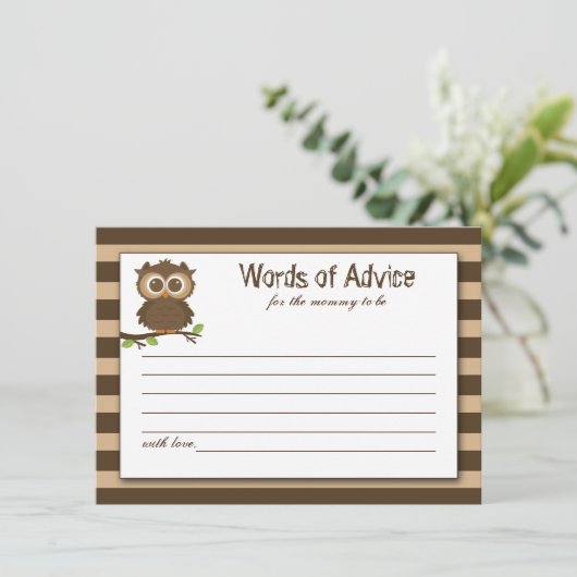 Cute Little Baby Owl | Advies van de Baby shower e (Staand voorkant)