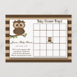 Cute Little Baby Owl | Baby shower Bingo Game