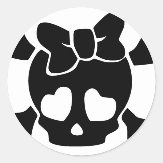 Cute Little Baby Skull Ronde Sticker (Voorkant)