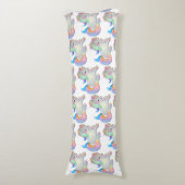 Cute Little Baby Unicorn Pastel Bedding Lichaamskussen (Voorkant Verticaal)