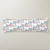 Cute Little Baby Unicorn Pastel Bedding Lichaamskussen (Voorkant)