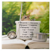 Cute Little Baker Chipmunk Trivet Tegeltje (Voorkant)