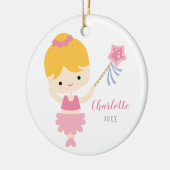 Cute Little Ballerina-kerstversiering Keramisch Ornament (Links)