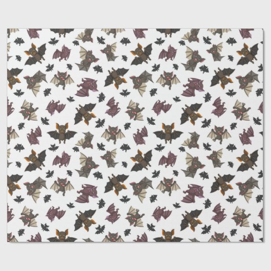 Cute Little Bat Patern Cadeaupapier (Vlak)