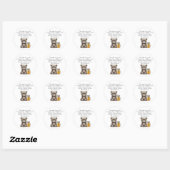 Cute Little Bear - Etiket voor gebedskaars (Vel)