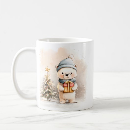 Cute Little Bear Mug Cozy Winter Gift Koffiemok (Links)