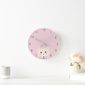 Cute little bear Nursery room Wall Clock Ronde Klok (Huis)