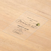 Cute Little Bee Baby shower Acryl Uitnodigingen (Laagn)