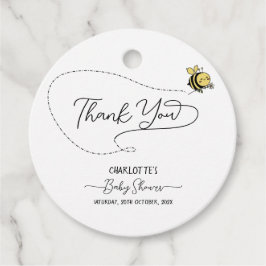 Cute Little Bee Baby shower Bedankjes Labels