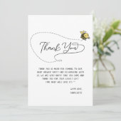 Cute Little Bee Baby shower Bedankkaart (Staand voorkant)