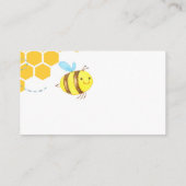 Cute Little Bee Baby shower Diaper Raffle Informatiekaartje (Achterkant)