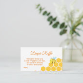 Cute Little Bee Baby shower Diaper Raffle Informatiekaartje (Staand voorkant)