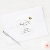 Cute Little Bee Baby shower Ronde Sticker (Envelop)