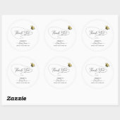 Cute Little Bee Baby shower Ronde Sticker (Vel)