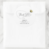 Cute Little Bee Baby shower Ronde Sticker (Tas)
