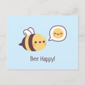 Cute Little Bee Doodle Bee Happy Briefkaart (Voorkant)