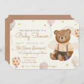 Cute Little Beer Boy Baby shower Kaart (Voorkant / Achterkant)