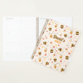 Cute little bees and daisy flowers pattern planner (Display)