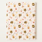 Cute little bees and daisy flowers pattern planner (Achterkant)