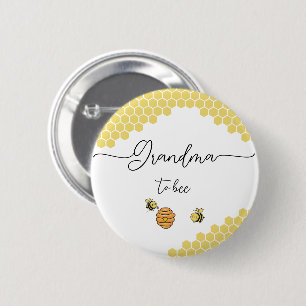 Cute Little Bees Honingraat Oma-wordt Knop Ronde Button 5,7 Cm