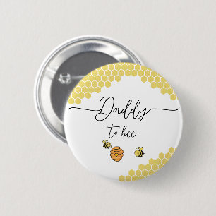 Cute Little Bees Honingraat Wordt Vader Knop Ronde Button 5,7 Cm