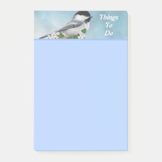Cute Little Bird & Little Flowers Dingen om te doe Post-it® Notes (Voorkant)