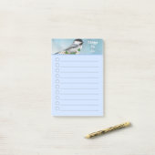 Cute Little Bird & Little Flowers Dingen om te doe Post-it® Notes (Op bureau)