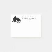 Cute Little Bird Silhouette Inspirerend Psalm Post-it® Notes (Voorkant)