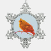 Cute Little Bird Tin Sneeuwvlok Ornament (Voorkant)