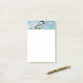 Cute Little Bird & Witte Bloemen Dingen Om Te Doen Post-it® Notes (Op bureau)