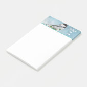 Cute Little Bird & Witte Bloemen Dingen Om Te Doen Post-it® Notes (Schuin)