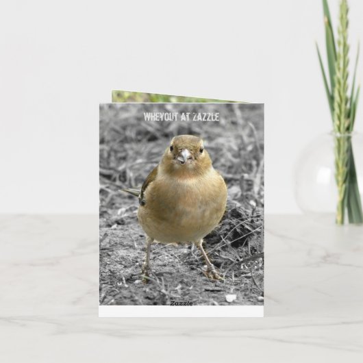 Cute Little Birdie Happy Birthday Customize Kaart (Achterkant)