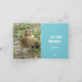 Cute Little Birdie Happy Birthday Customize Kaart (Binnen)