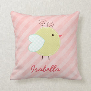Cute Little Birdie Persoonlijke Name Pillow Kussen