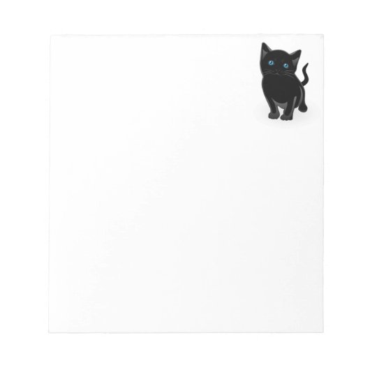 Cute Little Black Cat Notitieblok (Voorkant)