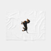 Cute Little Black en Tan Dachshund - Doxie Dog Fleece Deken (Voorkant (Horizontaal))