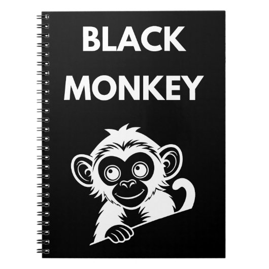 Cute Little Black Monkey Notitieboek (Voorkant)